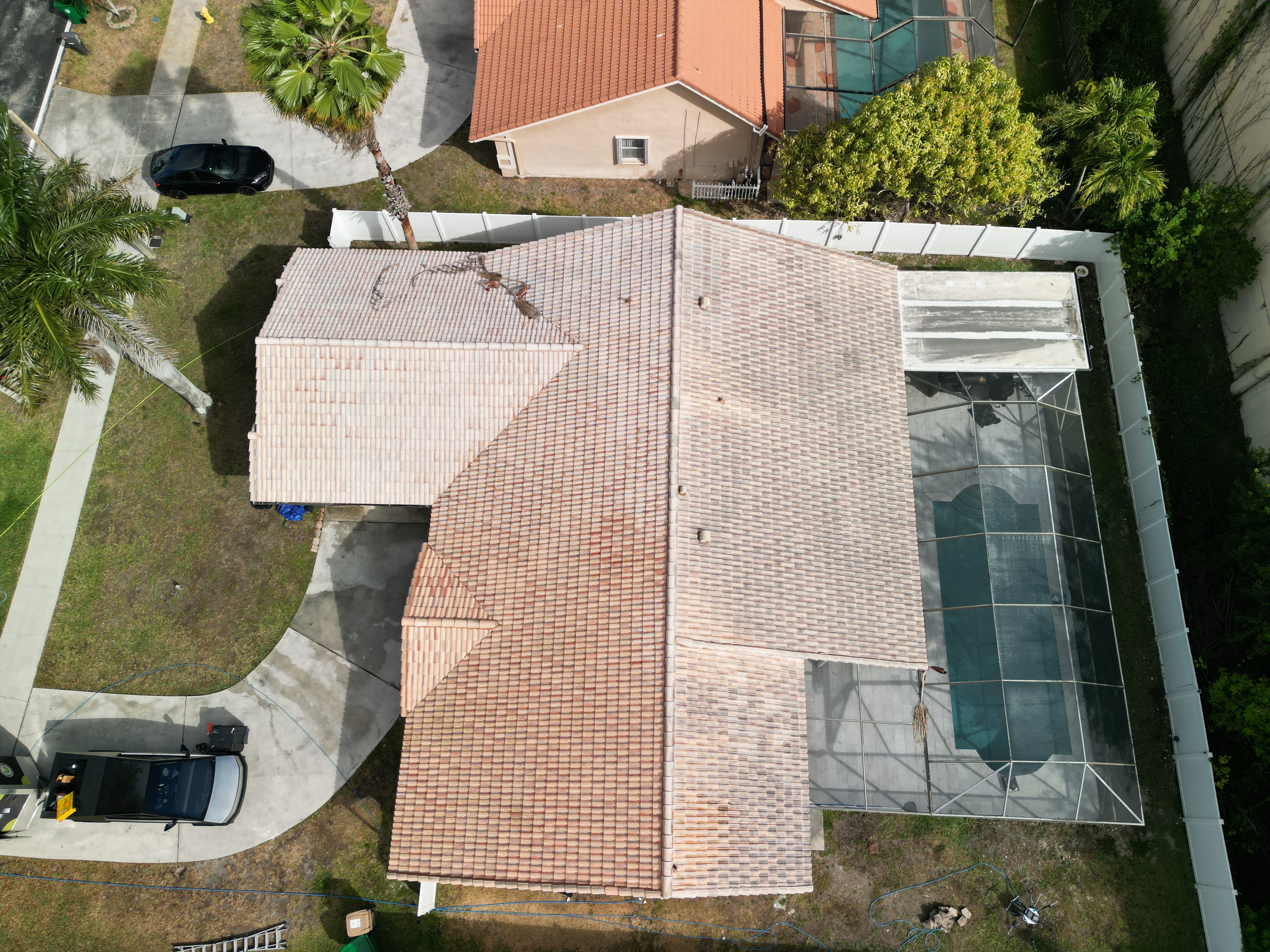 Roof cleaning example