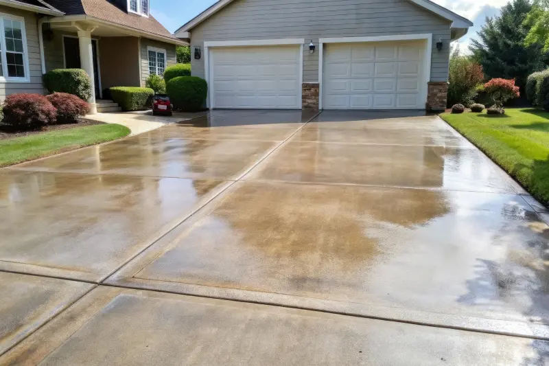 Driveway pressure cleaning at a Palm Beach estate